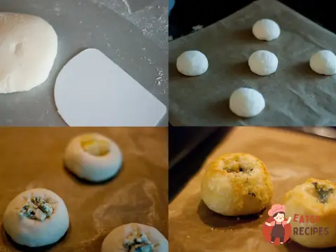 Булочки з блакитним сиром та часником