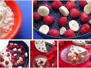 Сирно-фруктовий десерт зі свіжою полуницею