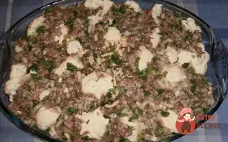 Запіканка З Цвітною Капустою Та Фаршем