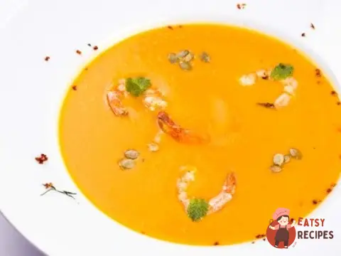 Гарбузовий крем-суп із креветками