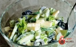 Огірковий Салат З Маслинами Та Сиром