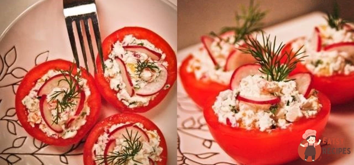 Помідори, фаршировані сиром та овочами