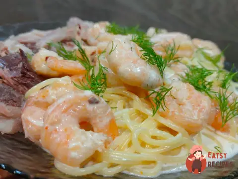 Спагетті з креветками