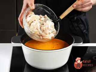 Крок 9: Рагу з камбали з кокосовим молоком