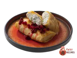 Млинці з фетою та зеленою цибулею