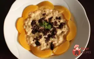 Ванільне Різотто З Персиками Та Шоколадом
