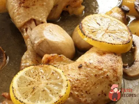 Курка з лимоном та оливками