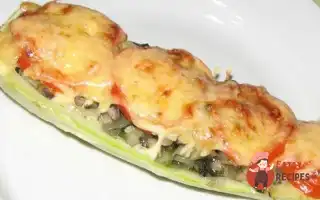 Кабачок, Фарширований Диким Рисом Та Орегано
