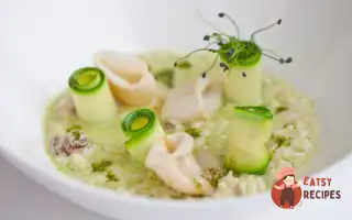 Різотто З Міні-Кальмарами, Цукіні Та Соусом Песто