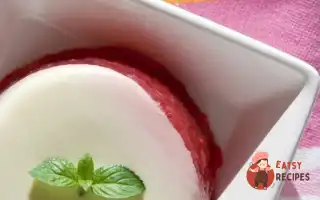 Молочний Пудинг З Лимоном Та М'яТою Та Під Малиновим Соусом.