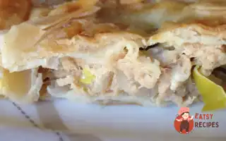 Листковий Пиріг З Тунцем, Цибулею-Пореєм Та Солоними Огірками