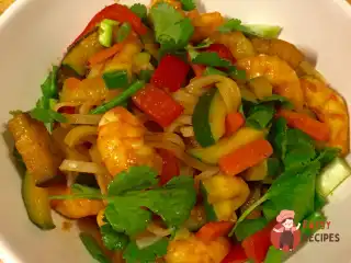 Рисова локшина з креветками