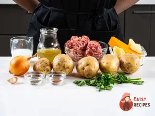 Крок 1: Картопля з фаршем і сиром у духовці