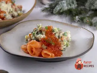 Олів'є зі слабосоленим лососем