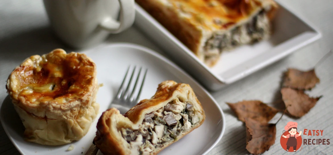 Закритий пиріг з куркою та грибами