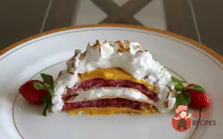 Запечена Аляска З Млинцями, Полуничним Желе Та Апельсиновим Курдом