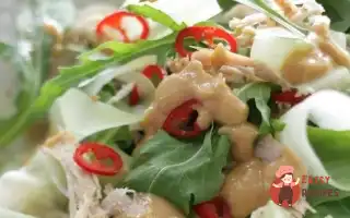 Салат З Індичкою, Травами Та Арахісовим Соусом