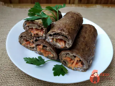 Печінкові млинці з морквою в корейці