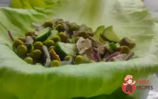Салат З Печінки Тріски Із Зеленим Горошком, Цибулею Та Огірком