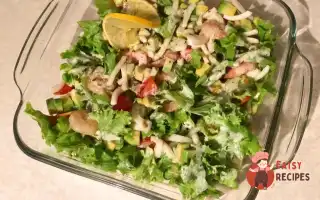 Салат Морський З Кальмарами Та Креветками