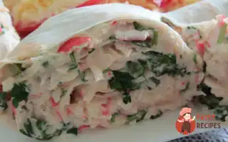 Рулет Із Лаваша З Крабовими Паличками Та Кропом