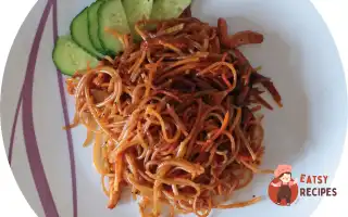Фунчоза (Скляна Локшина) З Овочами По-Корейськи