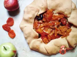 Галета з яблуками, курагою та апельсиновим джемом