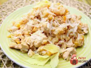 Різотто з куркою та соєвим соусом