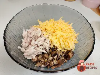 Крок 6: Закуска з куркою та грибами
