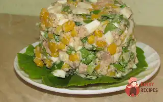 Салат З Печінки Тріски Та Кукурудзи
