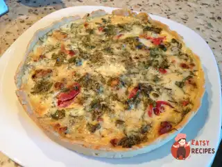 Кіш лорен із зеленим горошком