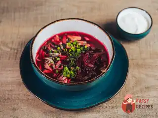 Буряк з телятиною та соєвим соусом