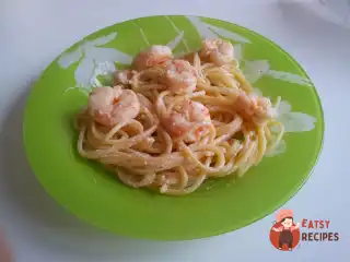 Соус для спагетті з креветками