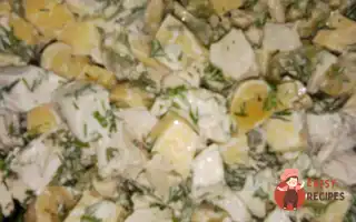 Курячий Салат З Маринованими Грибами Та Сиром