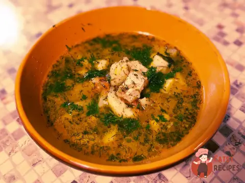 Юшка з картоплею на курячому бульйоні (архієрейська юшка)