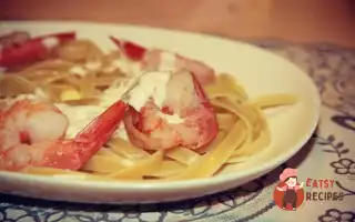 Паста З Креветками Та Сметанним Соусом