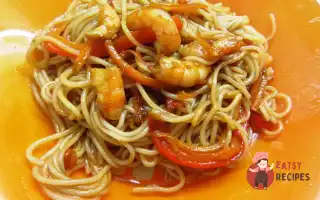 Фунчоза З Овочами, Креветками Та Кунжутом
