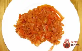 Капуста, Тушкована З Томатом Та Грудинкою
