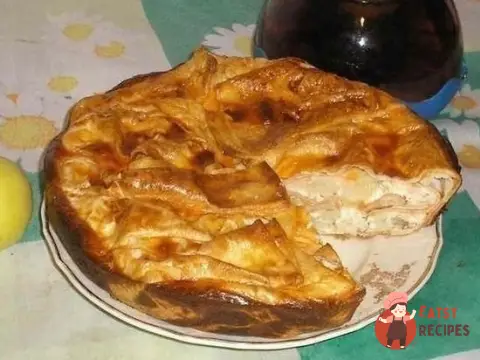 Пиріг з лаваша з сулугуні, кропом та картоплею
