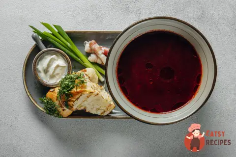 Борщ із телячими щічками