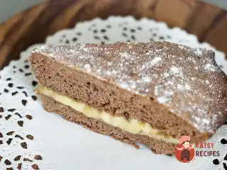 Шоколадний пиріг із банановим кремом