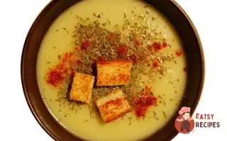 Суп-Пюре З Картоплі Та Цибулі-Порею З Крутонами