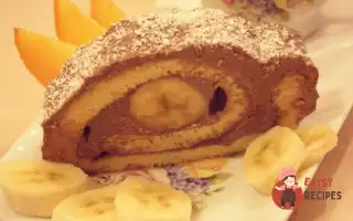 Шоколадно-Банановий Рулет
