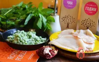 Кальмари, Обсмажені У Гранатовому Соусі, З Горошком