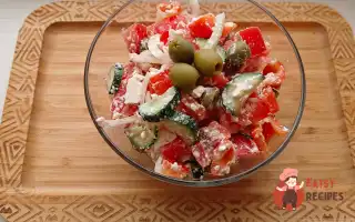 Грецький Салат З Оливками Та Сиром Фета