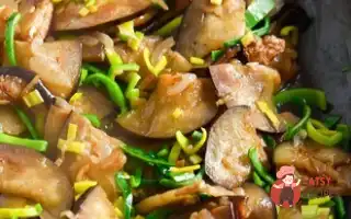 Баклажани З Грибами Та Беконом По-Китайськи