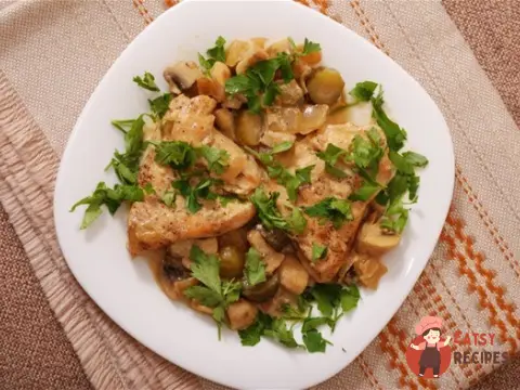 Гужони з копченої курки з часниковим айолі