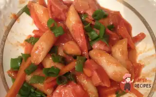 Корейські Рисові Брусочки Токпоки З Сосисками, Адаптований Рецепт