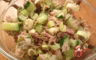 Салат З Тунця, Цибулі-Порею Та Паростків Люцерни