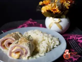 Рулетики «Кордон бле» у вершковому соусі